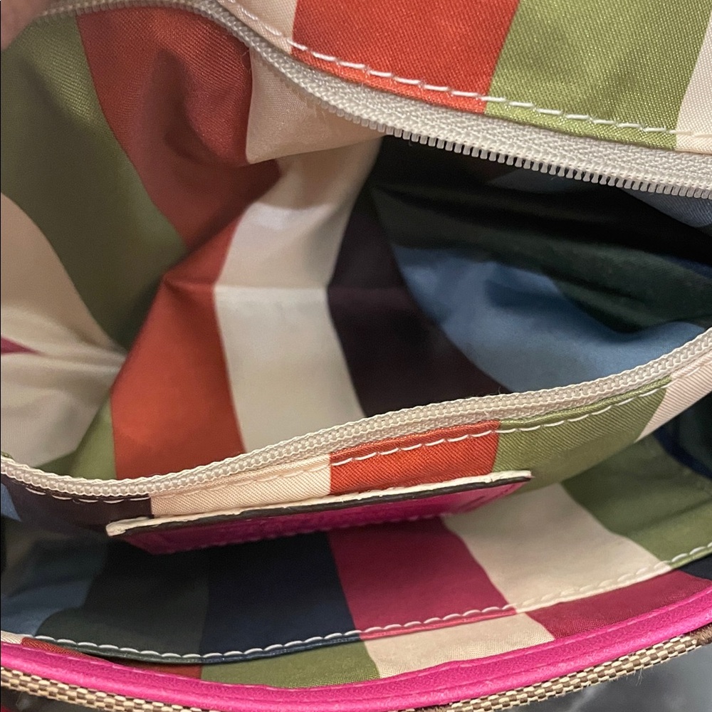 Coach Willis Pink & Brown 70th Anniversary Crossbody In Leather & Signature - Picture 5 of 13